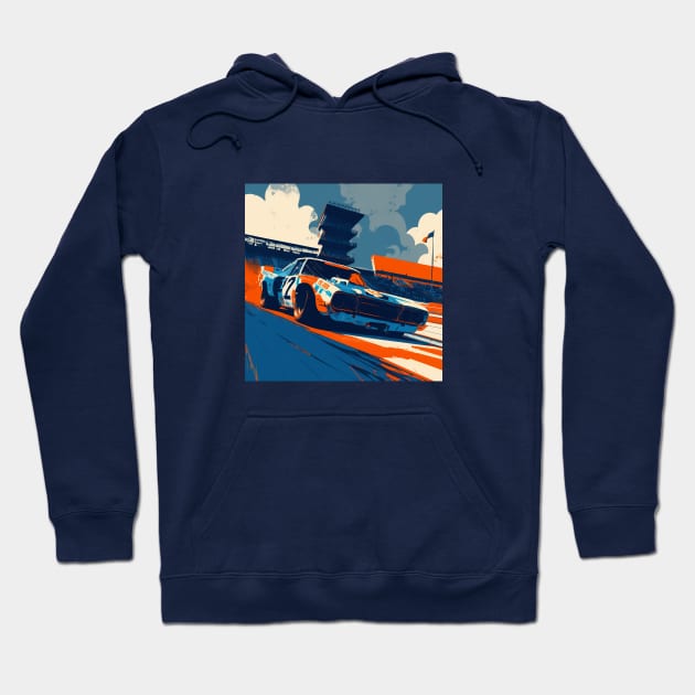 70s Race Car Hoodie by DavidLoblaw